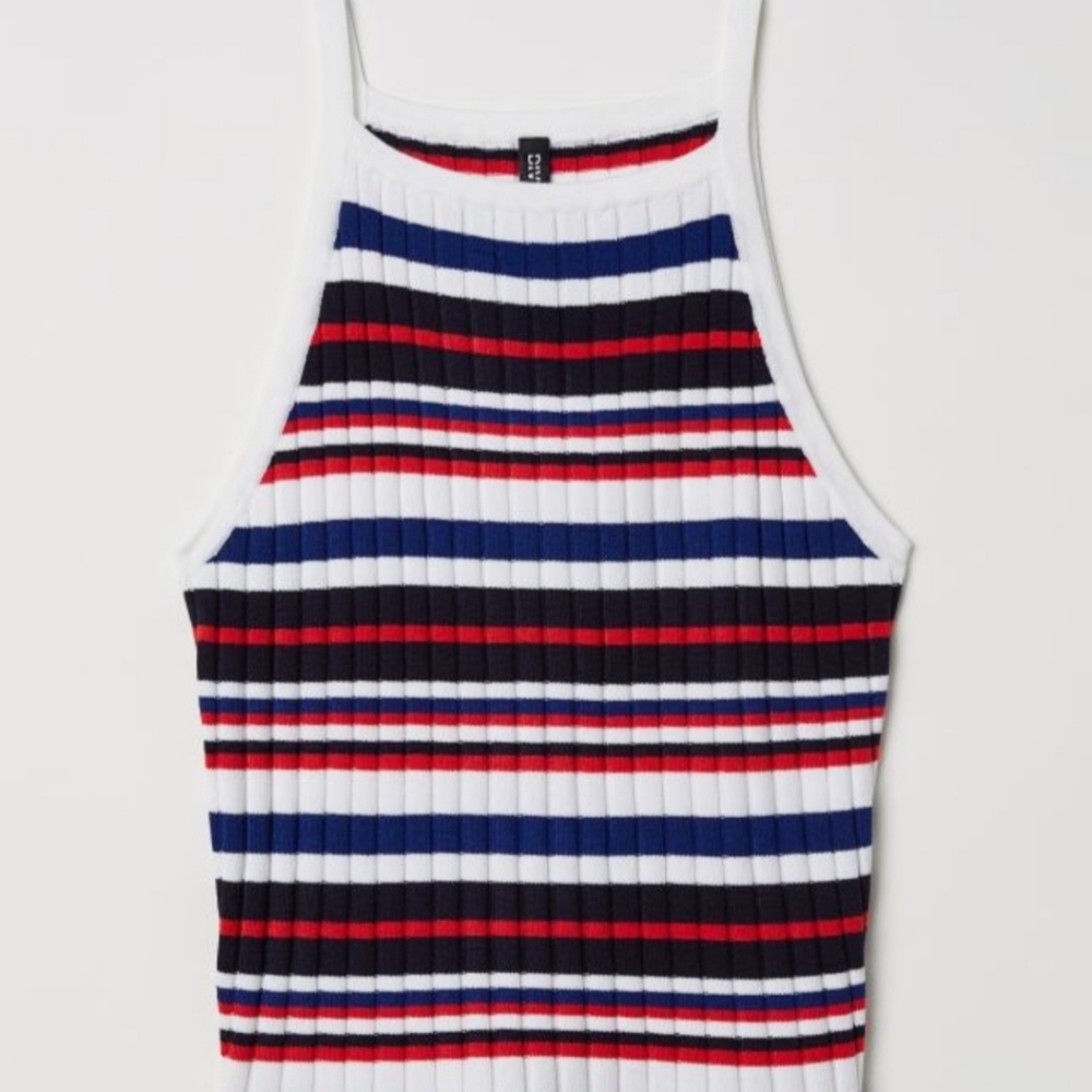 H&M| Divided| Stripped| Rib-Knit Tank